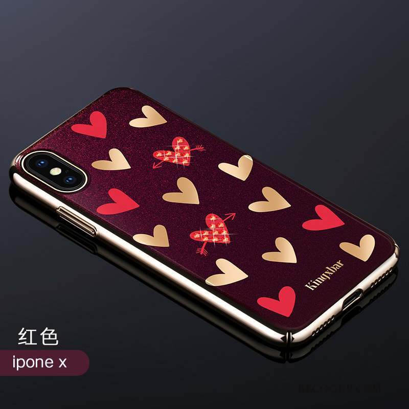 iPhone X Créatif Rose Incassable Strass Coque De Téléphone Luxe