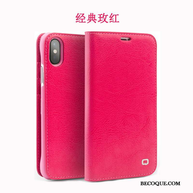 iPhone X Cuir Véritable Étui Incassable Housse Téléphone Portable Coque De Téléphone