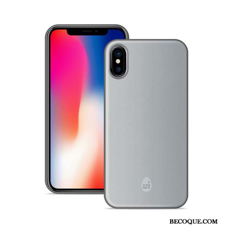 iPhone X Délavé En Daim Coque Orange Très Mince De Téléphone Protection