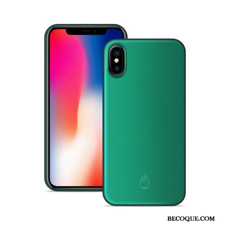 iPhone X Délavé En Daim Coque Orange Très Mince De Téléphone Protection