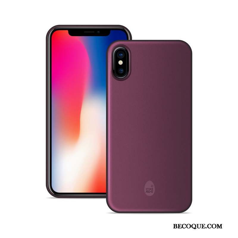 iPhone X Délavé En Daim Coque Orange Très Mince De Téléphone Protection