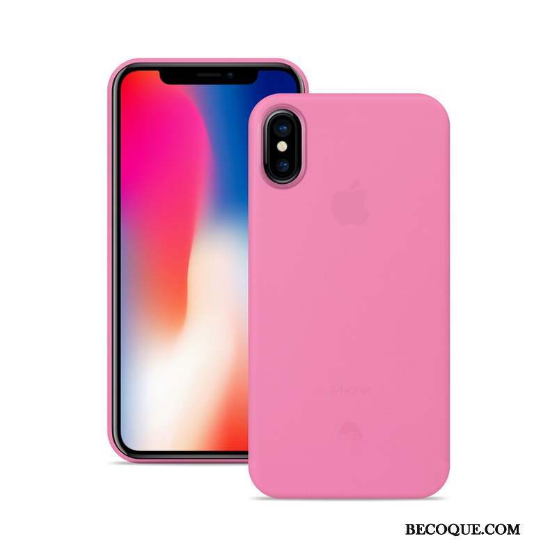 iPhone X Délavé En Daim Coque Orange Très Mince De Téléphone Protection