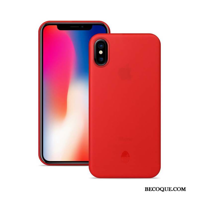 iPhone X Délavé En Daim Coque Orange Très Mince De Téléphone Protection