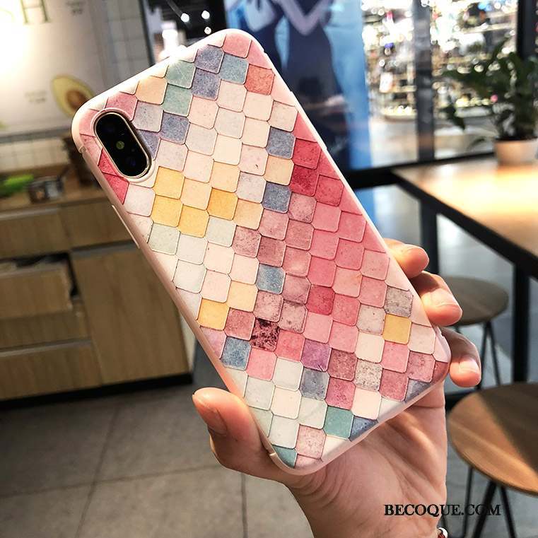 iPhone X Fluide Doux Rose Coque Tout Compris Nouveau Ornements Suspendus