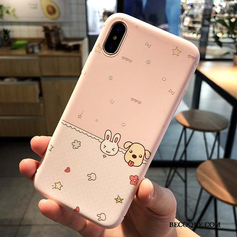 iPhone X Fluide Doux Rose Coque Tout Compris Nouveau Ornements Suspendus