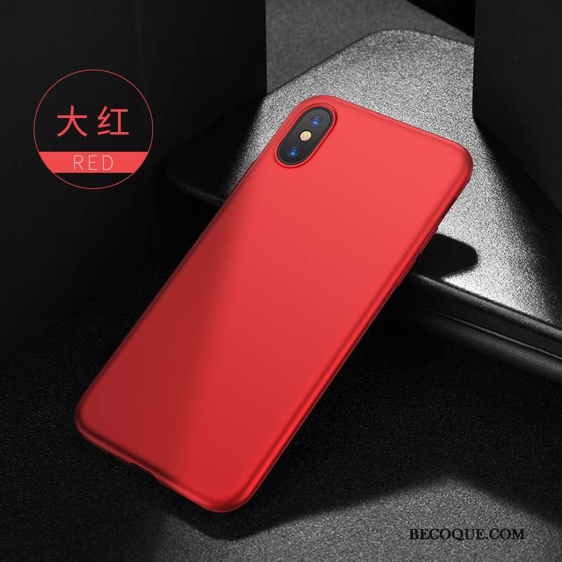 iPhone X Fluide Doux Rouge Nouveau Étui Coque De Téléphone Silicone