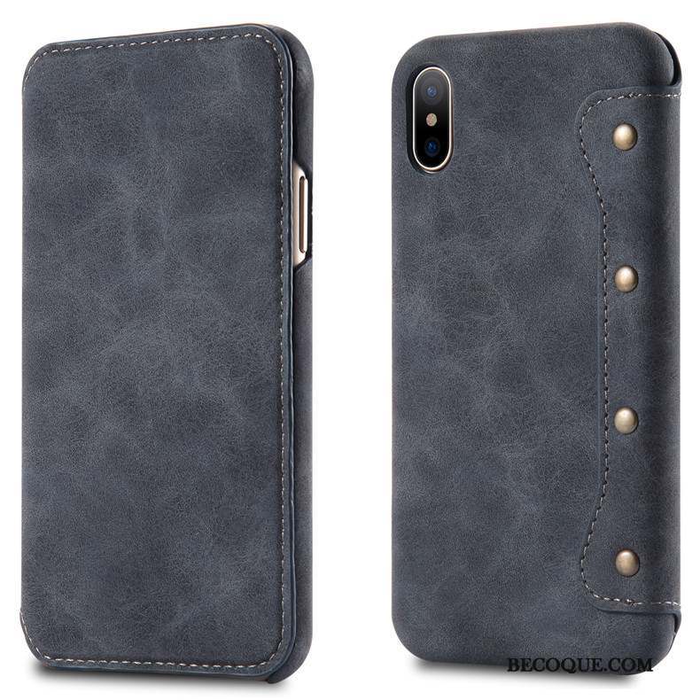 iPhone X Incassable Coque De Téléphone Étui Étui En Cuir Rouge Tendance