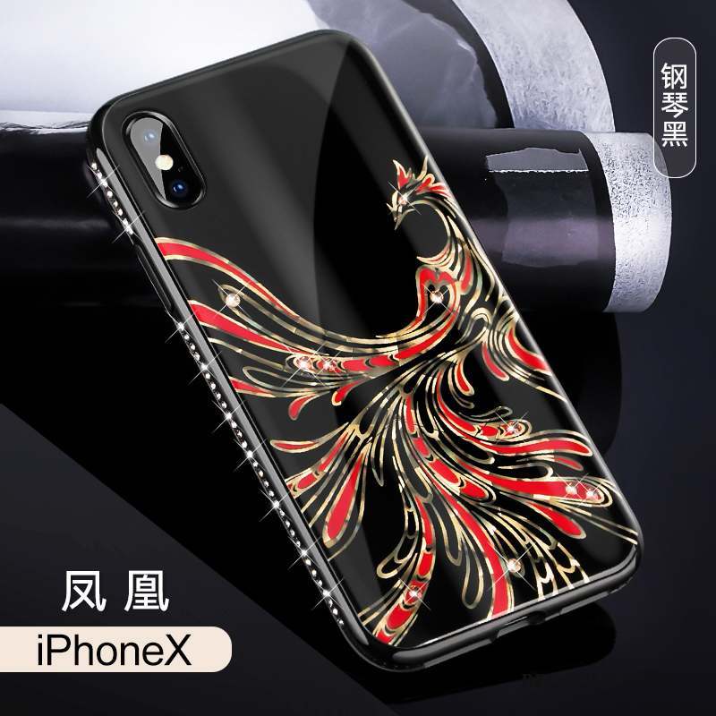 iPhone X Marque De Tendance Luxe Coque De Téléphone Tout Compris Noir Nouveau