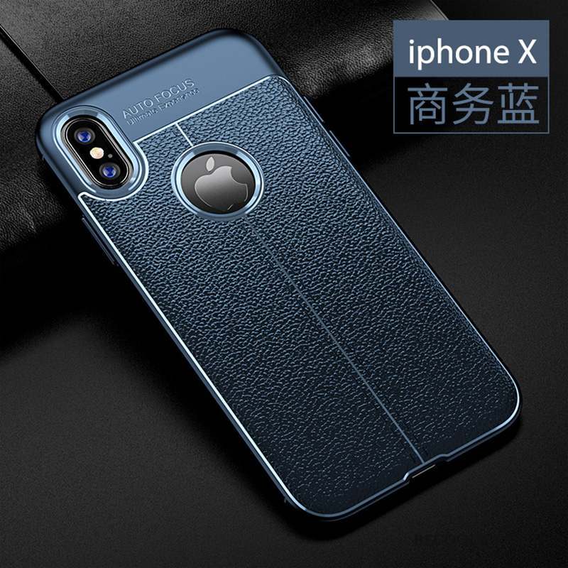 iPhone X Modèle Fleurie Rouge Étui Très Mince Cuir Coque De Téléphone