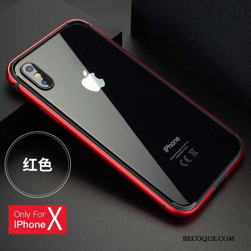 iPhone X Nouveau Métal Étui Protection Noir Coque De Téléphone