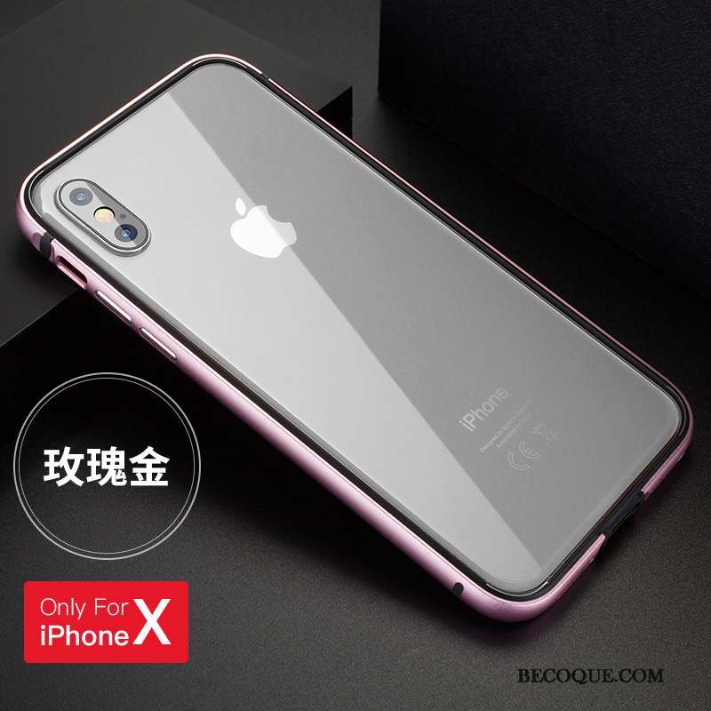 iPhone X Nouveau Métal Étui Protection Noir Coque De Téléphone