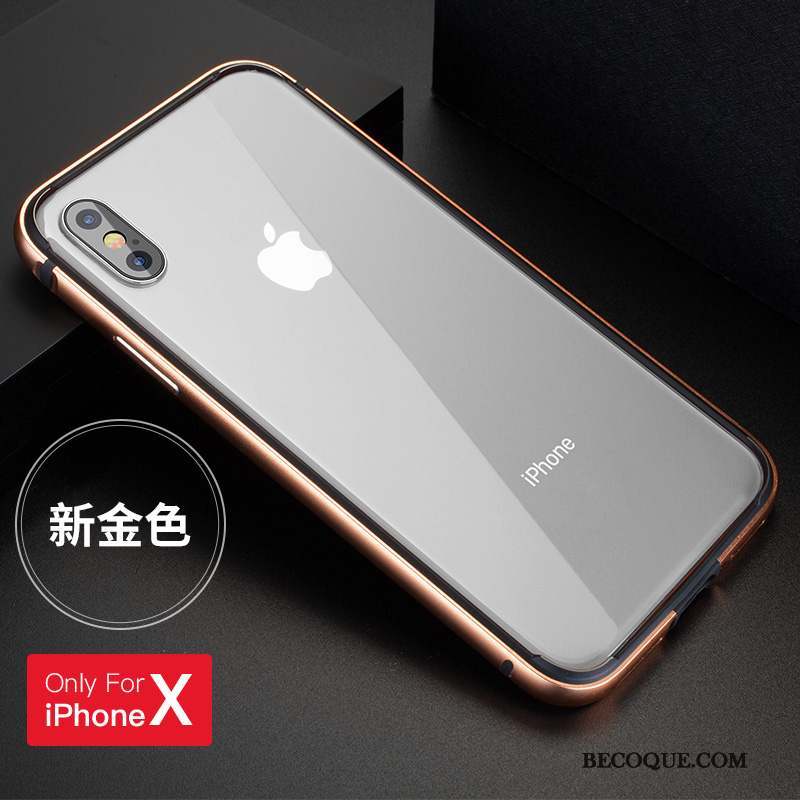 iPhone X Nouveau Métal Étui Protection Noir Coque De Téléphone