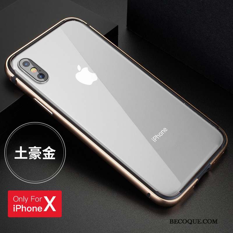 iPhone X Nouveau Métal Étui Protection Noir Coque De Téléphone