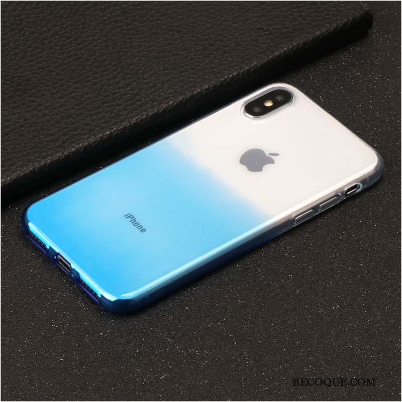 iPhone X Nouveau Transparent Marque De Tendance Coque De Téléphone Violet Luxe