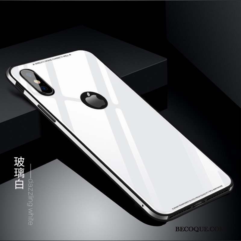 iPhone X Nouveau Verre Tendance Coque Fluide Doux Étui