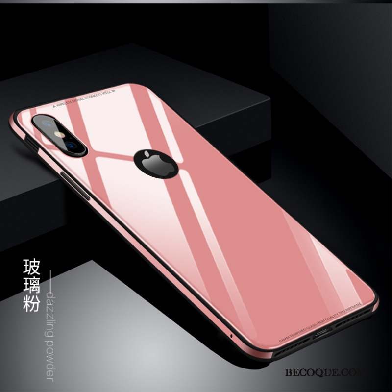 iPhone X Nouveau Verre Tendance Coque Fluide Doux Étui