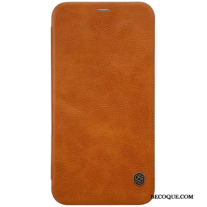 iPhone X Or Coque Étui Étui En Cuir De Téléphone Protection