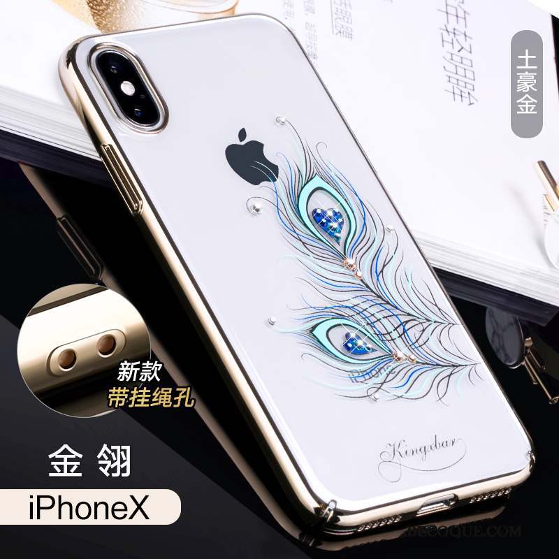 iPhone X Or Luxe Coque De Téléphone Or Rose Tout Compris Étui