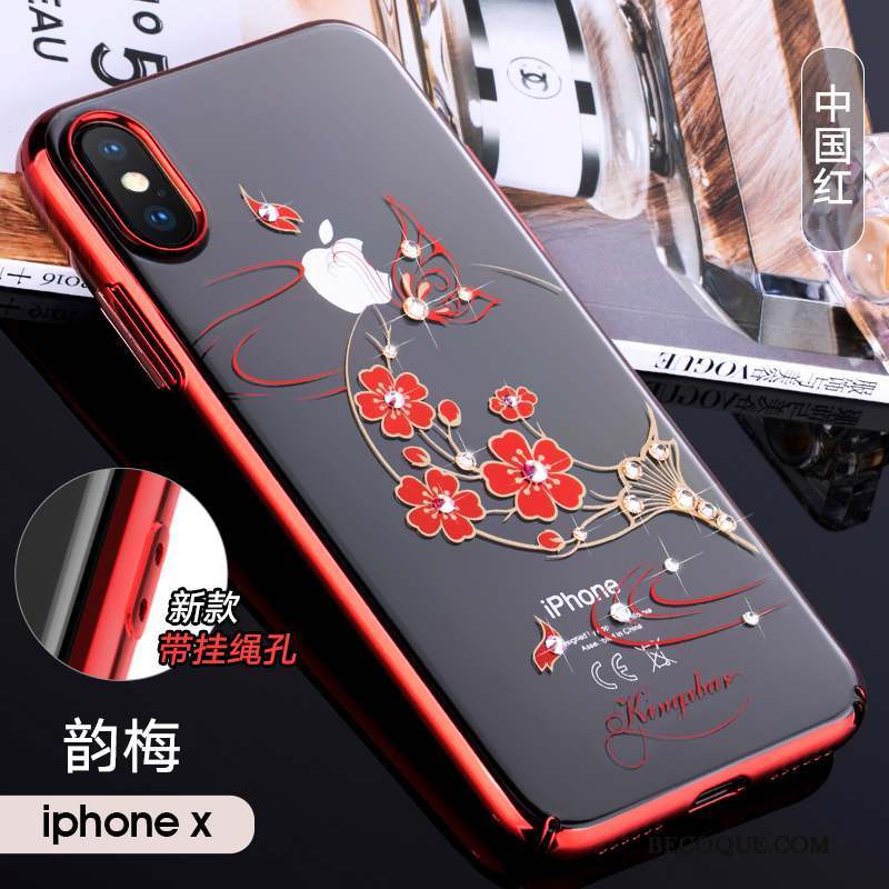 iPhone X Or Luxe Coque De Téléphone Or Rose Tout Compris Étui