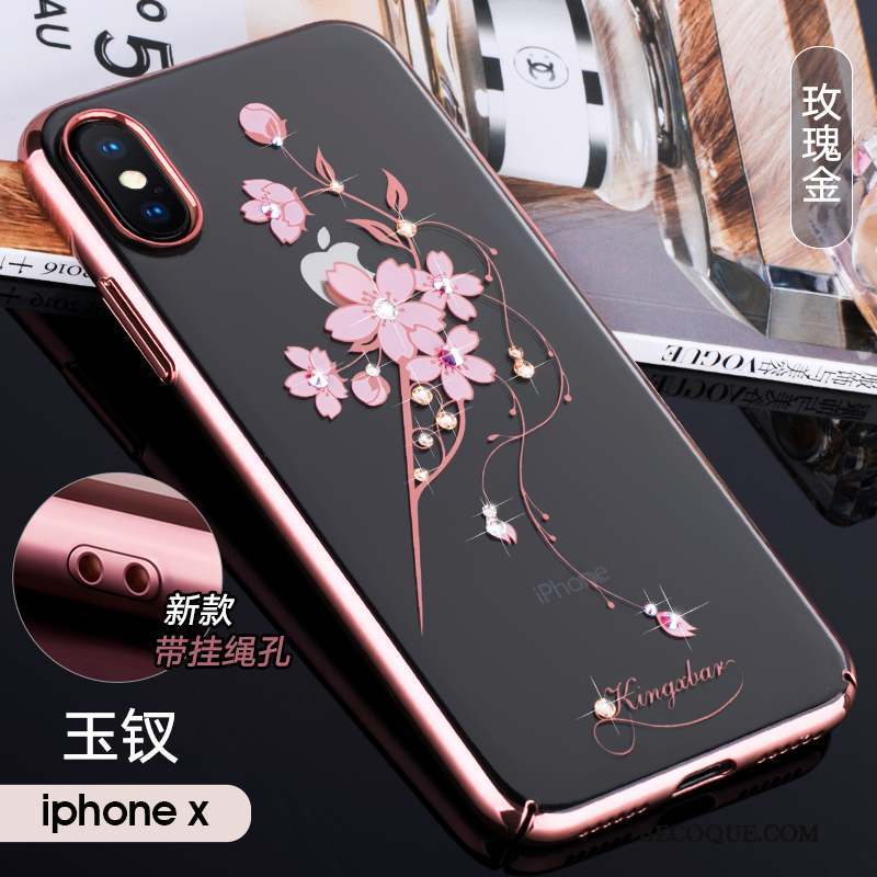 iPhone X Or Luxe Coque De Téléphone Or Rose Tout Compris Étui