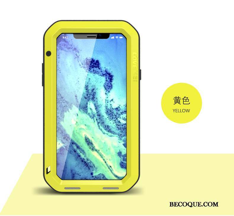 iPhone X Outdoor Coque De Téléphone Incassable Étui Silicone Métal