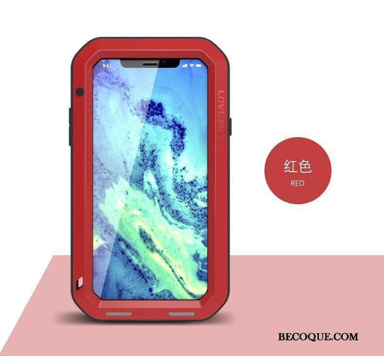 iPhone X Outdoor Coque De Téléphone Incassable Étui Silicone Métal