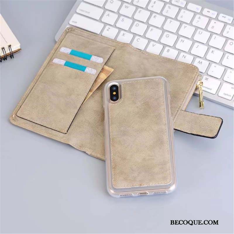 iPhone X Protection Coque Étui En Cuir Téléphone Portable De Téléphone Fluide Doux