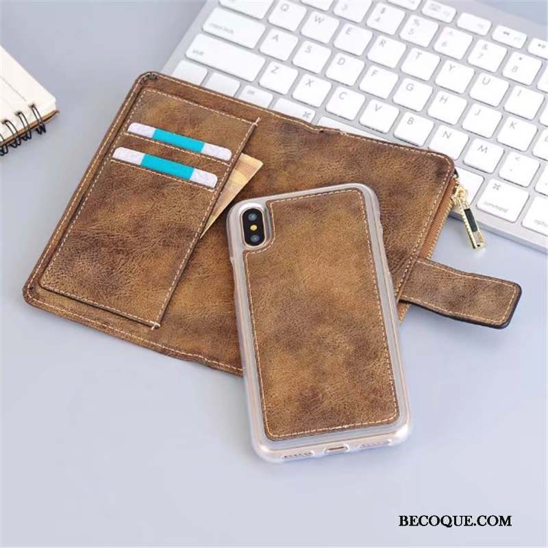 iPhone X Protection Coque Étui En Cuir Téléphone Portable De Téléphone Fluide Doux