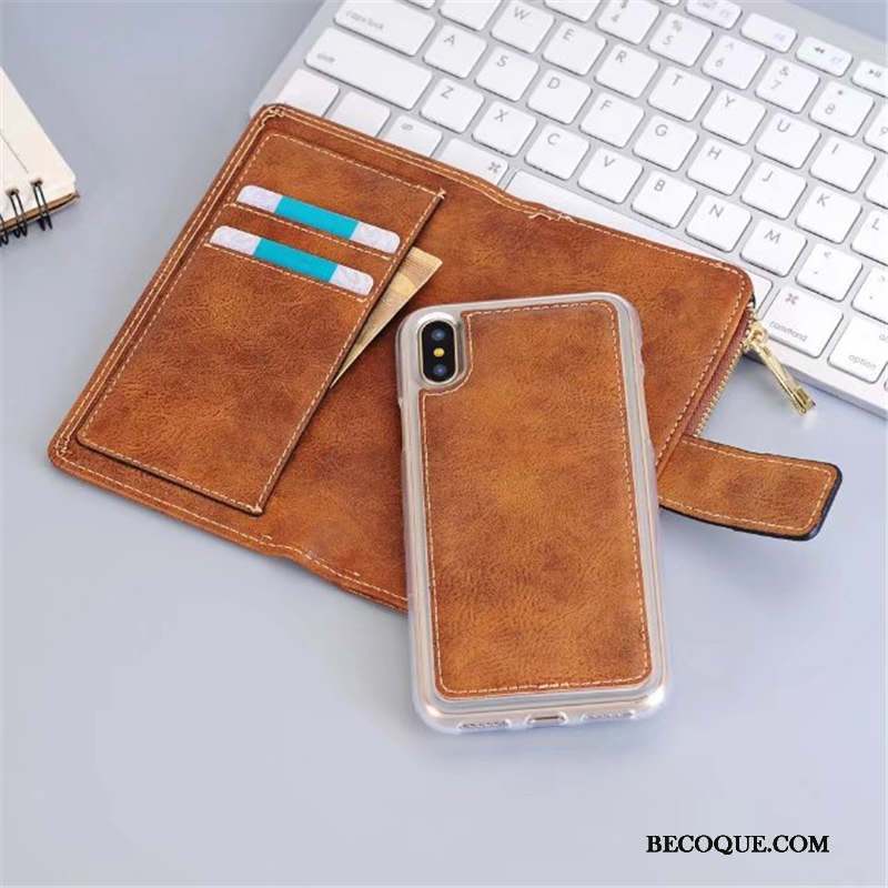 iPhone X Protection Coque Étui En Cuir Téléphone Portable De Téléphone Fluide Doux