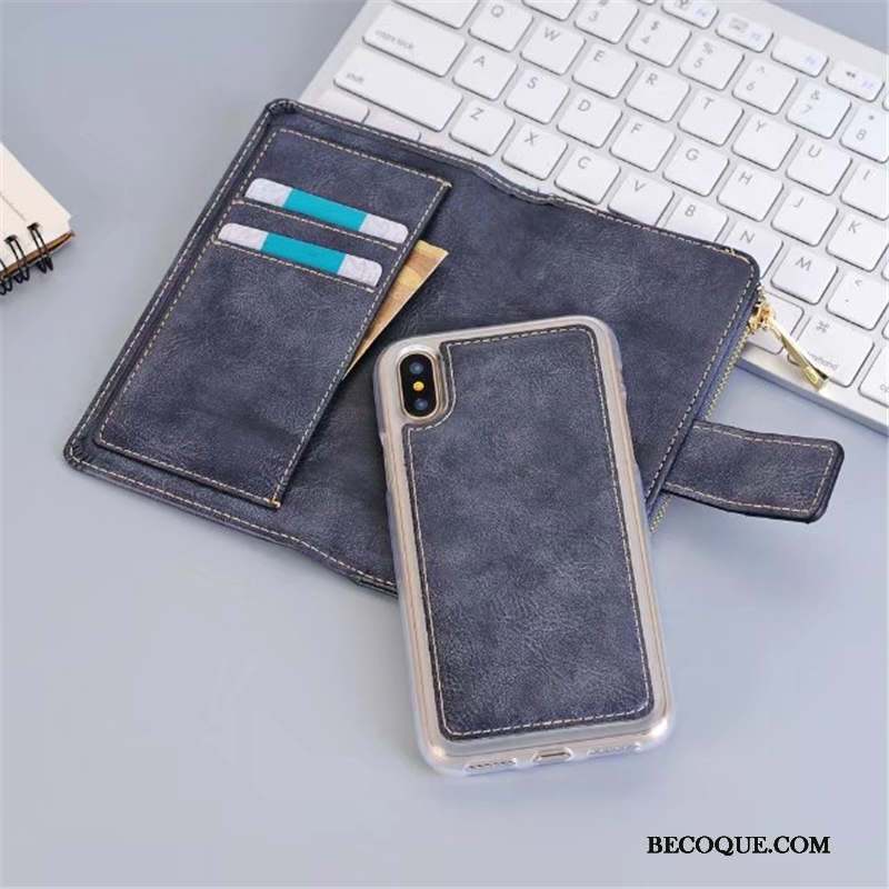 iPhone X Protection Coque Étui En Cuir Téléphone Portable De Téléphone Fluide Doux