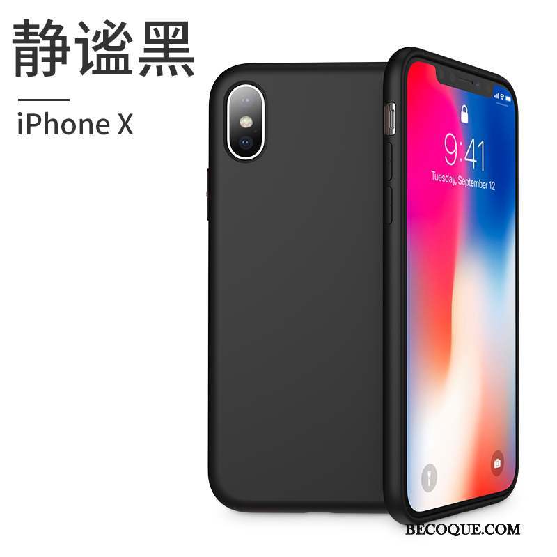 iPhone X Rouge Tout Compris Marque De Tendance Étui Coque De Téléphone Silicone