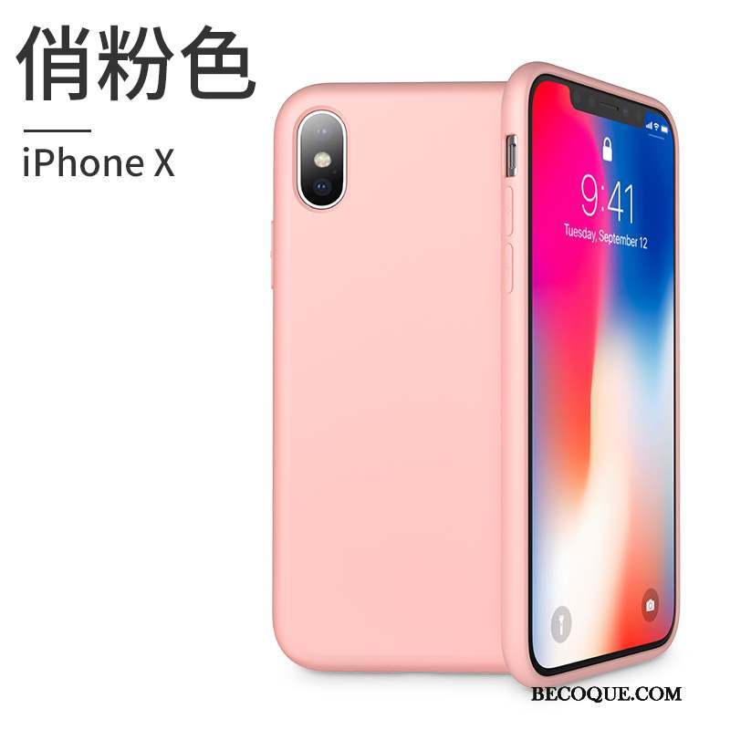 iPhone X Rouge Tout Compris Marque De Tendance Étui Coque De Téléphone Silicone