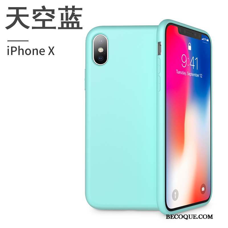 iPhone X Rouge Tout Compris Marque De Tendance Étui Coque De Téléphone Silicone