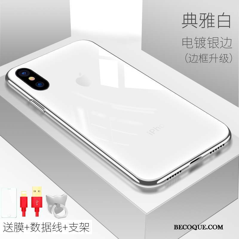 iPhone X Silicone Tendance Or Coque De Téléphone Blanc Tout Compris