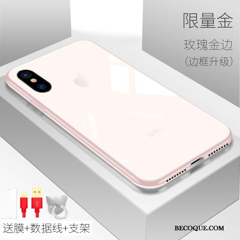 iPhone X Silicone Tendance Or Coque De Téléphone Blanc Tout Compris