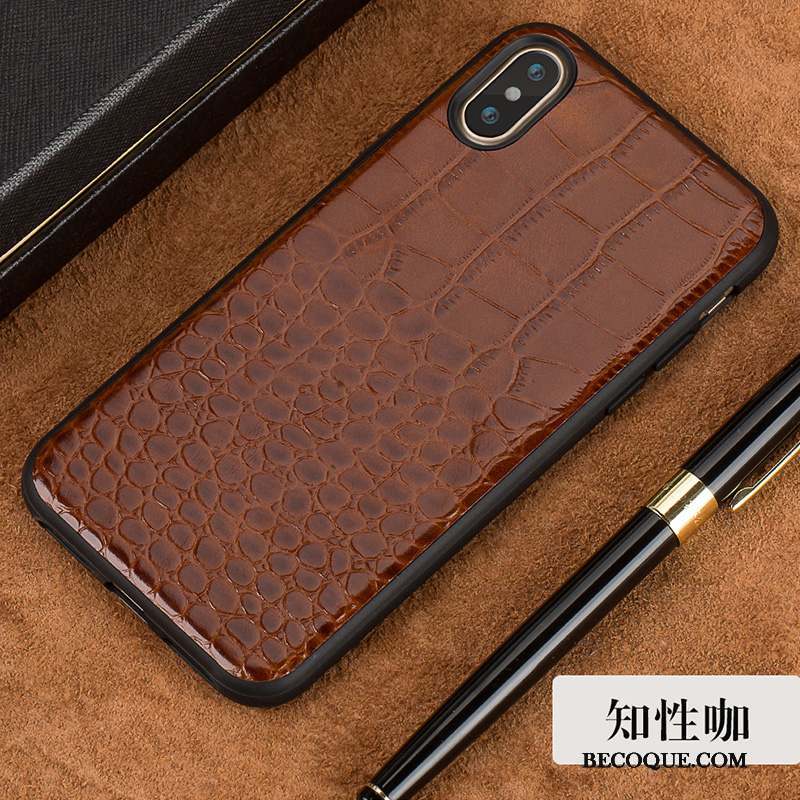 iPhone X Simple Tout Compris Marque De Tendance Mémorial Luxe Coque De Téléphone