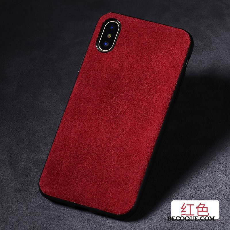 iPhone X Tendance Silicone Net Rouge Nouveau Gris Coque De Téléphone