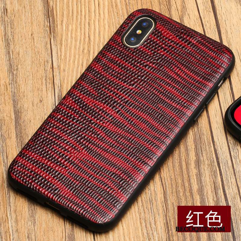 iPhone X Tout Compris Coque De Téléphone Rouge Incassable Fluide Doux Marque De Tendance