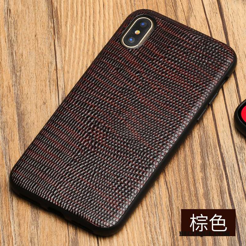 iPhone X Tout Compris Coque De Téléphone Rouge Incassable Fluide Doux Marque De Tendance