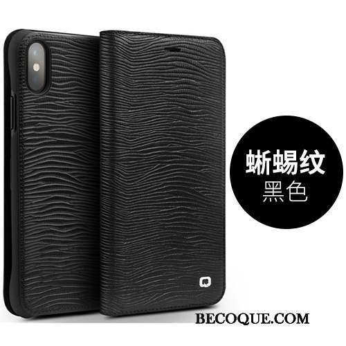 iPhone X Étui En Cuir Business Coque De Téléphone Cuir Véritable Housse Mode