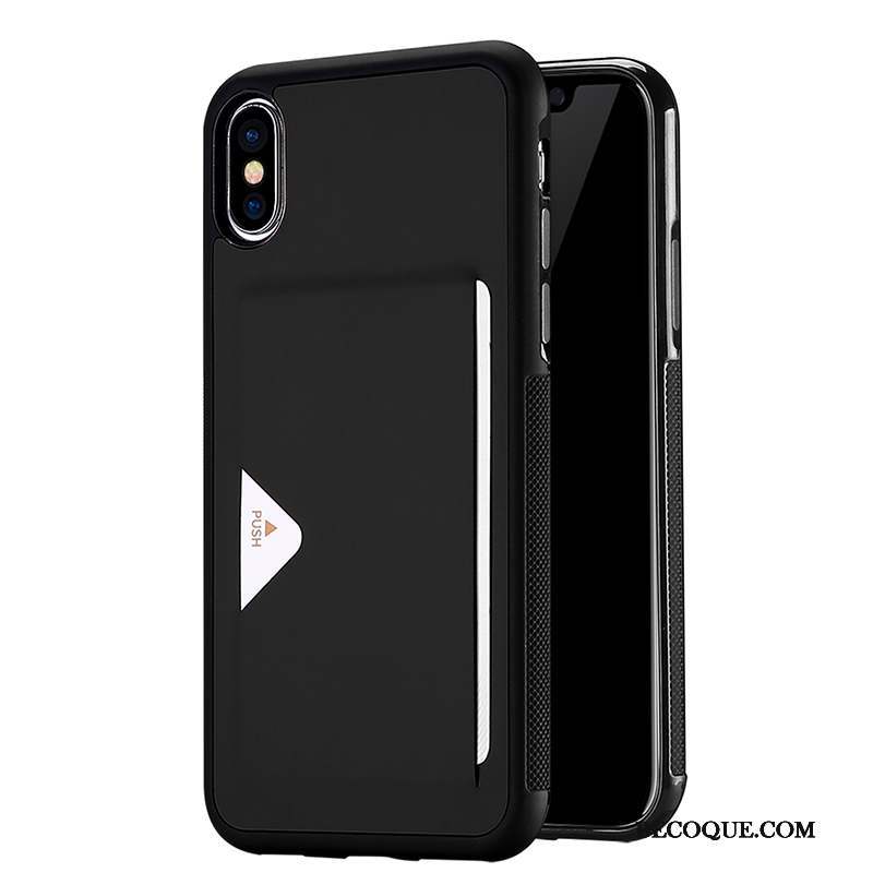 iPhone X Étui En Cuir Protection Carte Incassable Coque De Téléphone Tout Compris