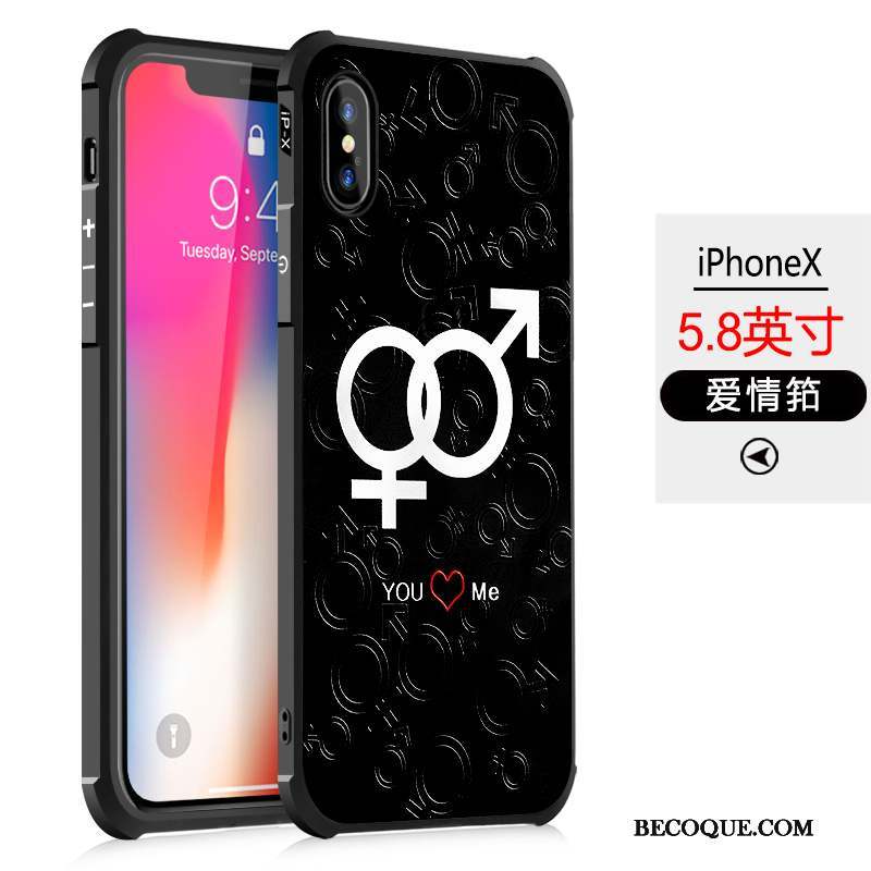 iPhone X Étui Incassable Protection Fluide Doux Silicone Coque