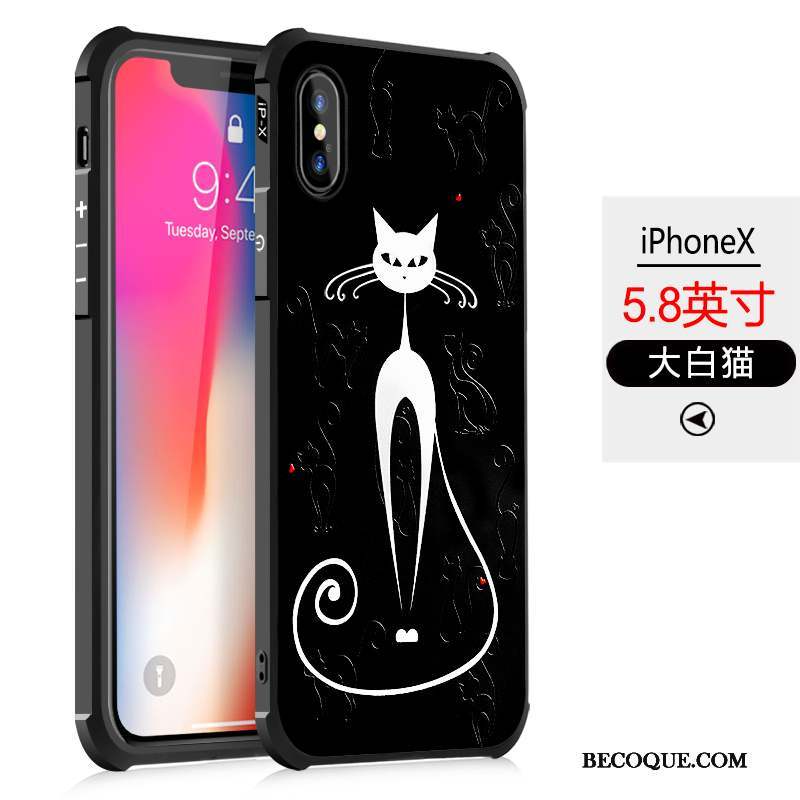 iPhone X Étui Incassable Protection Fluide Doux Silicone Coque