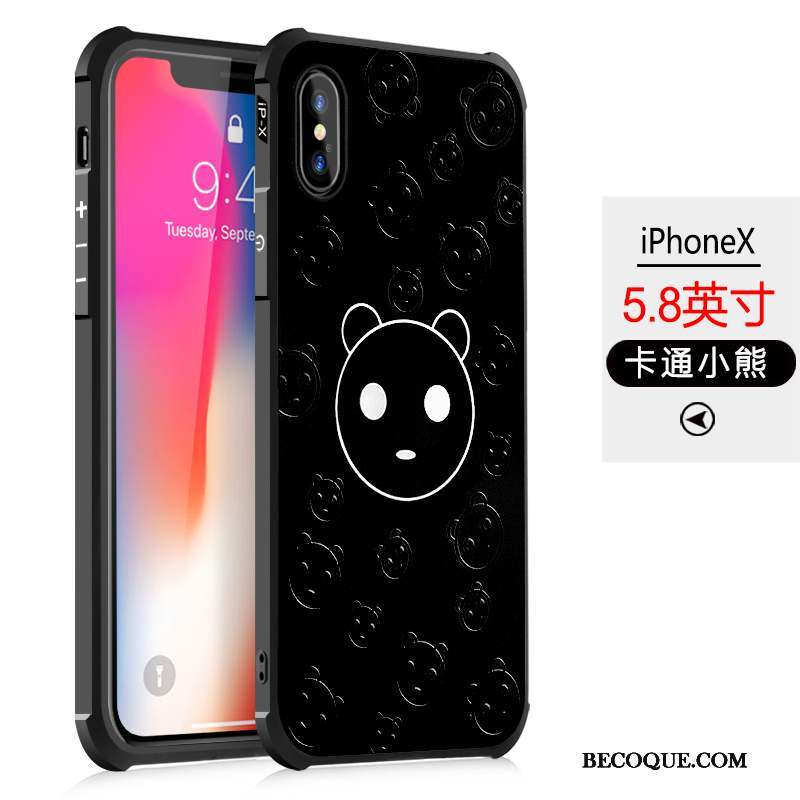 iPhone X Étui Incassable Protection Fluide Doux Silicone Coque