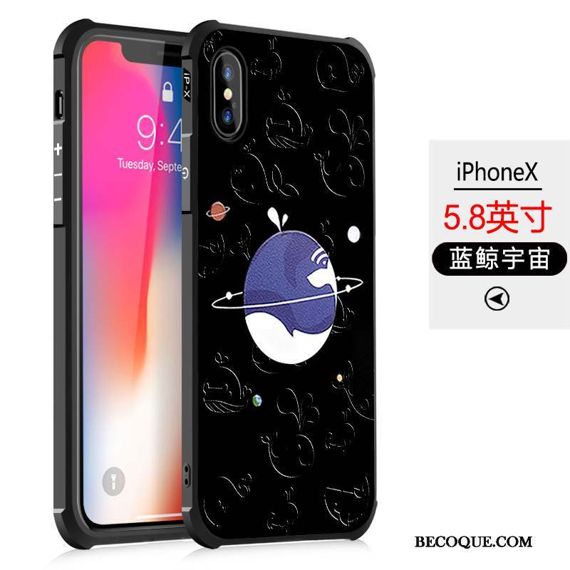 iPhone X Étui Incassable Protection Fluide Doux Silicone Coque