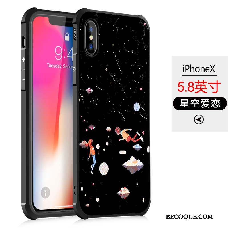 iPhone X Étui Incassable Protection Fluide Doux Silicone Coque