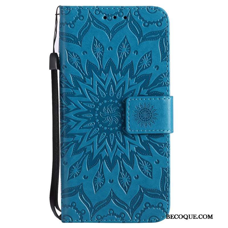 iPhone Xr Coque De Téléphone Fleur Protection Soleil Étui En Cuir Housse