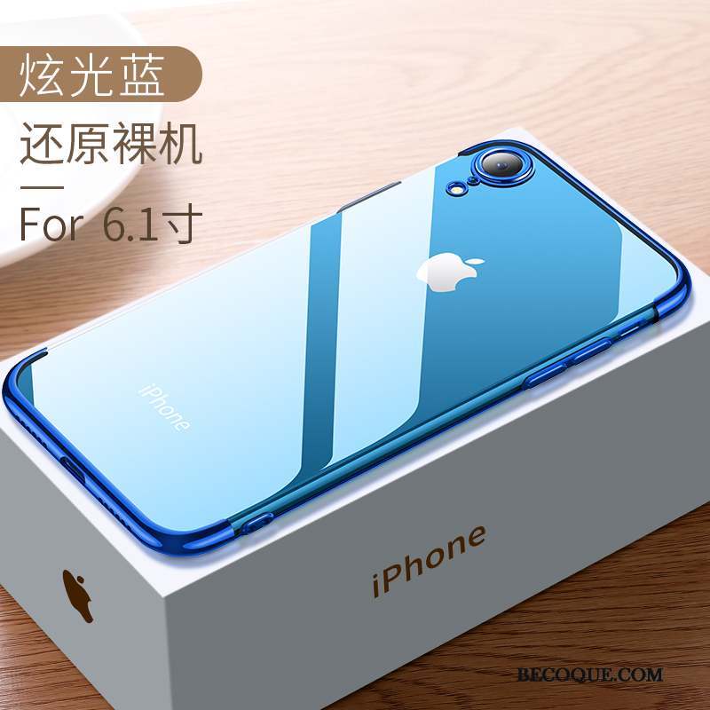 iPhone Xr Coque Nouveau Transparent Silicone Étui Incassable Marque De Tendance