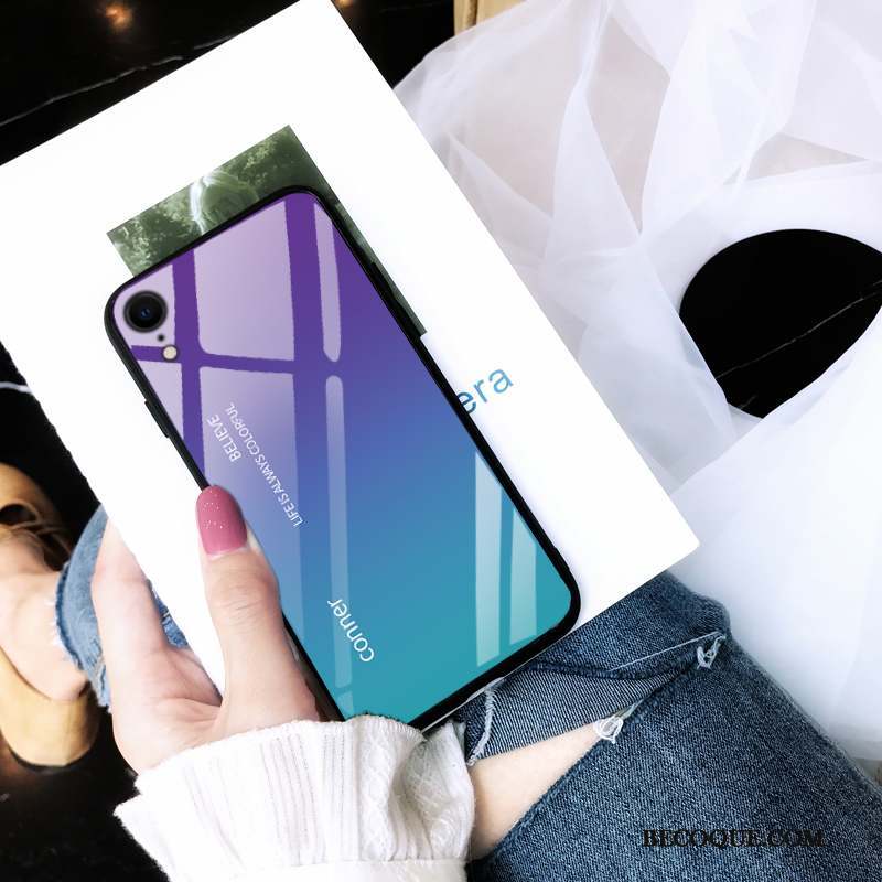 iPhone Xr Coque Personnalité Tout Compris Nouveau Violet Rouge Étui