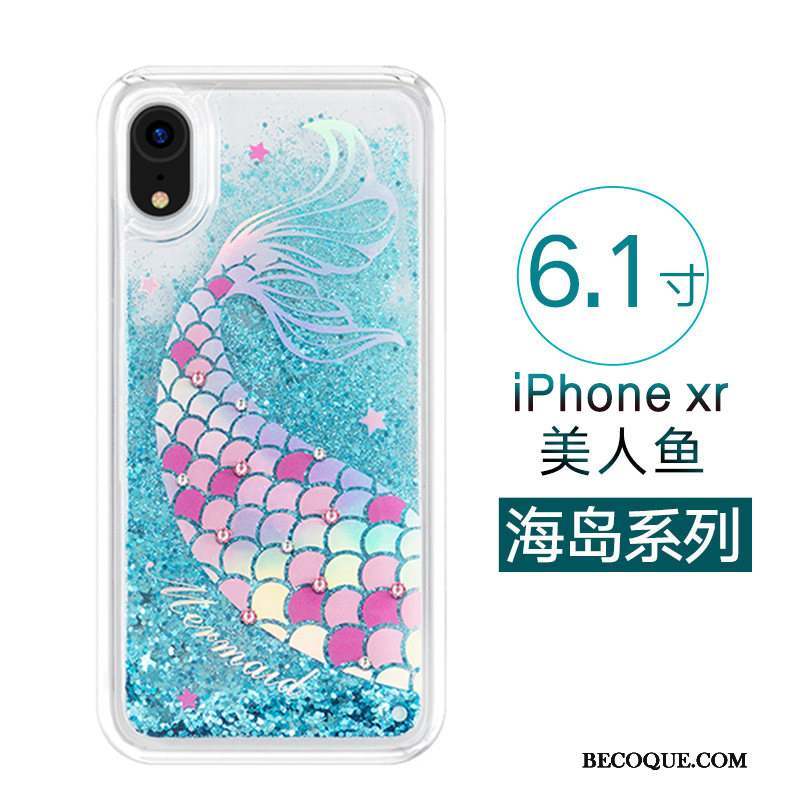 iPhone Xr Coque Strass Luxe Étui Rose Protection Personnalité